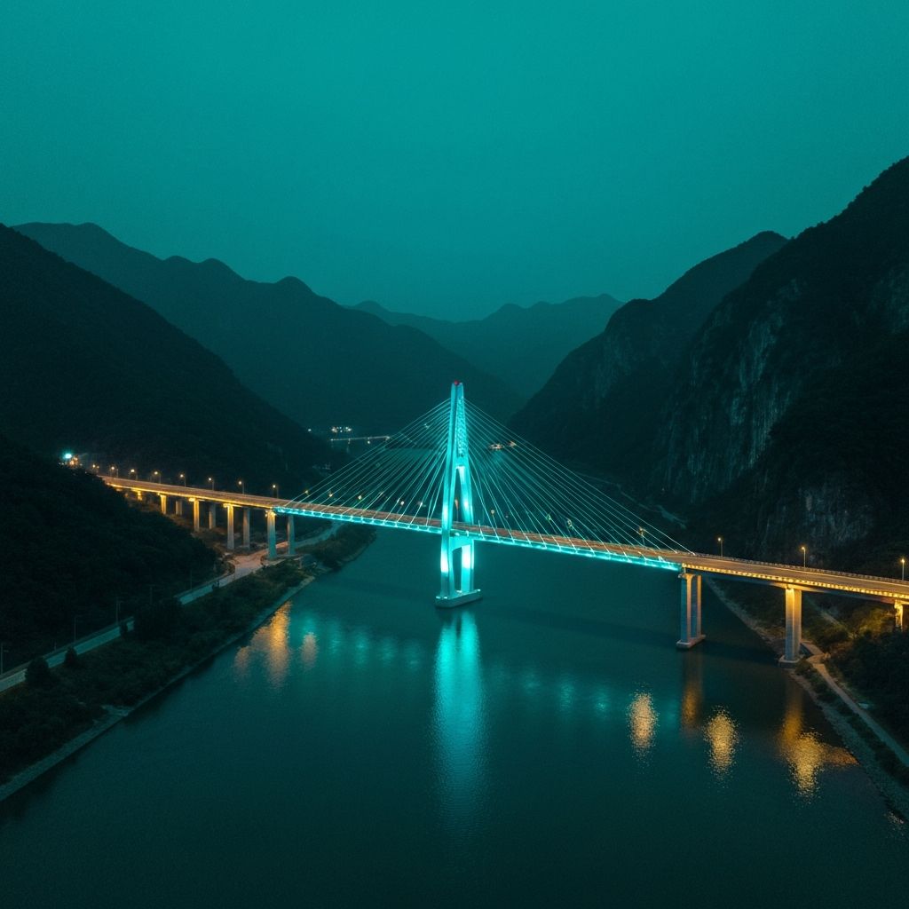 Bridge connecting landscapes